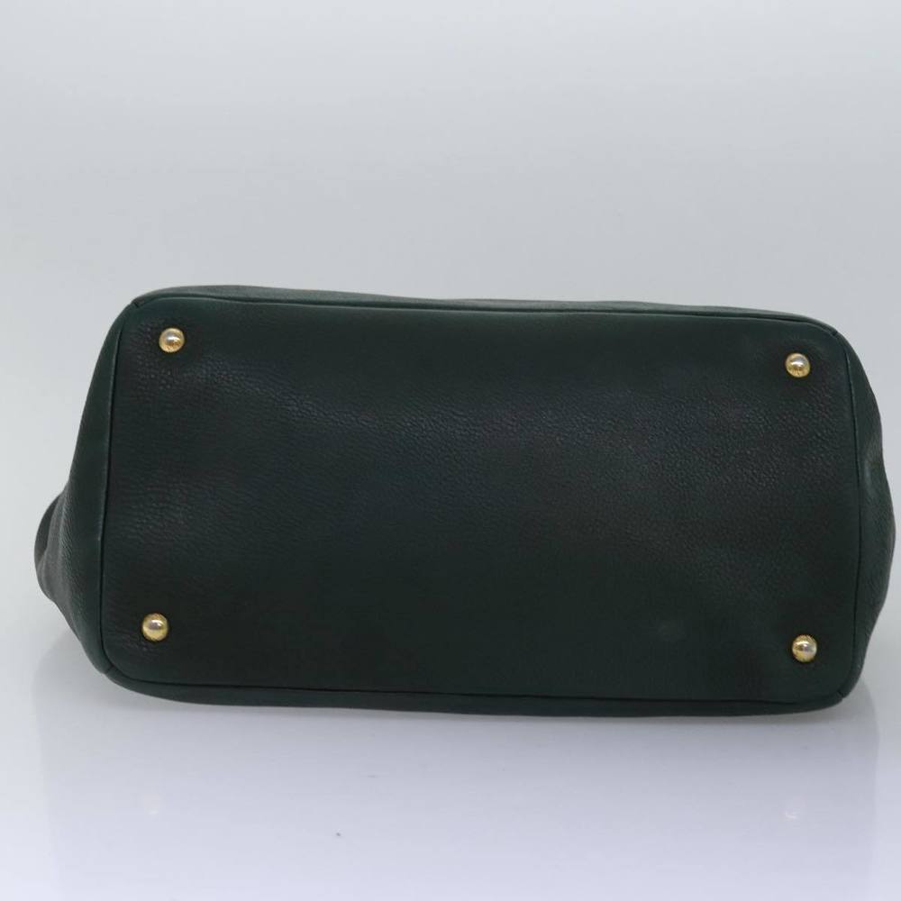 PRADA Tote Bag Leather 2way Khaki Auth bs15124 - Picture 9 of 16